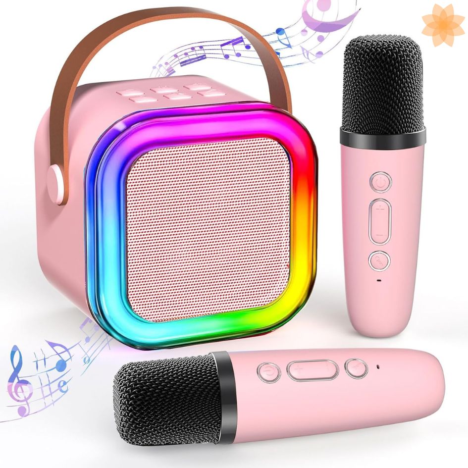 Bocina Karaoke 2 Microfonos Bluetooth